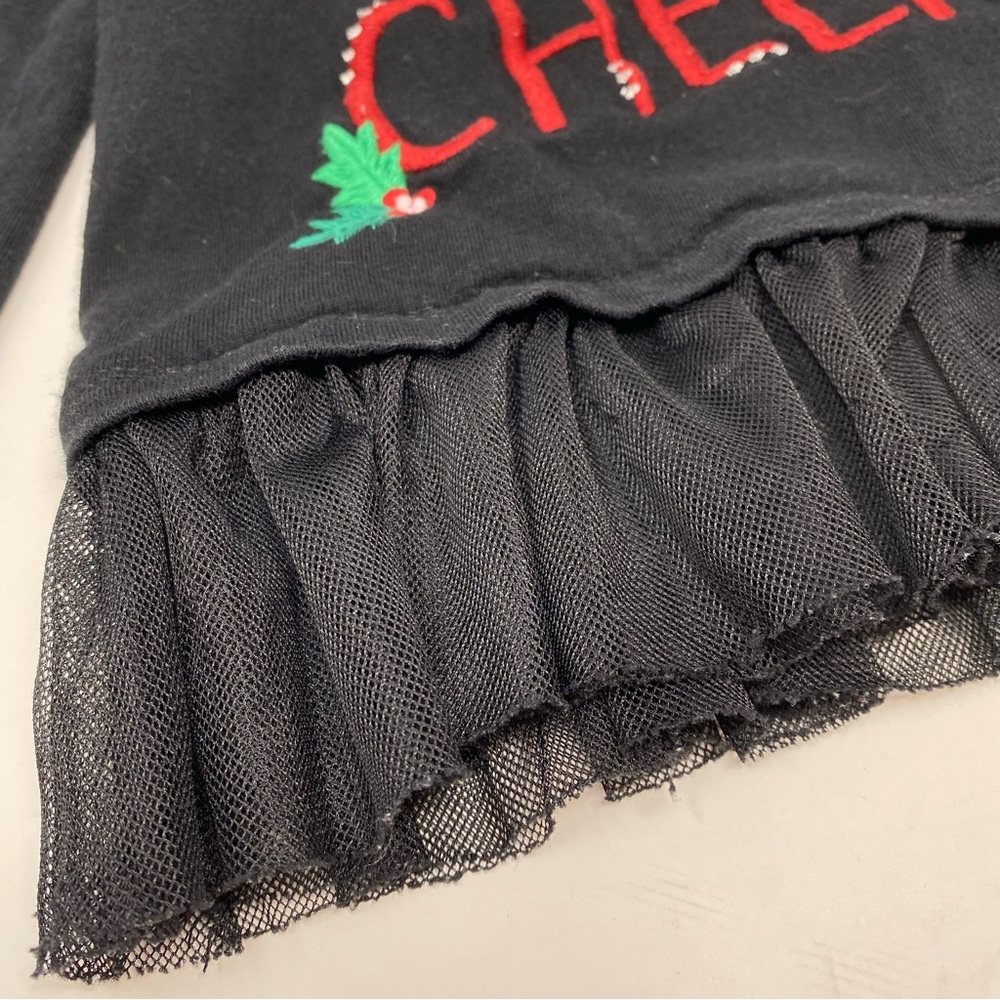Gymboree Christmas Holiday Shirt Black Love Joy Cheer 12-18 Months - Picture 6 of 8